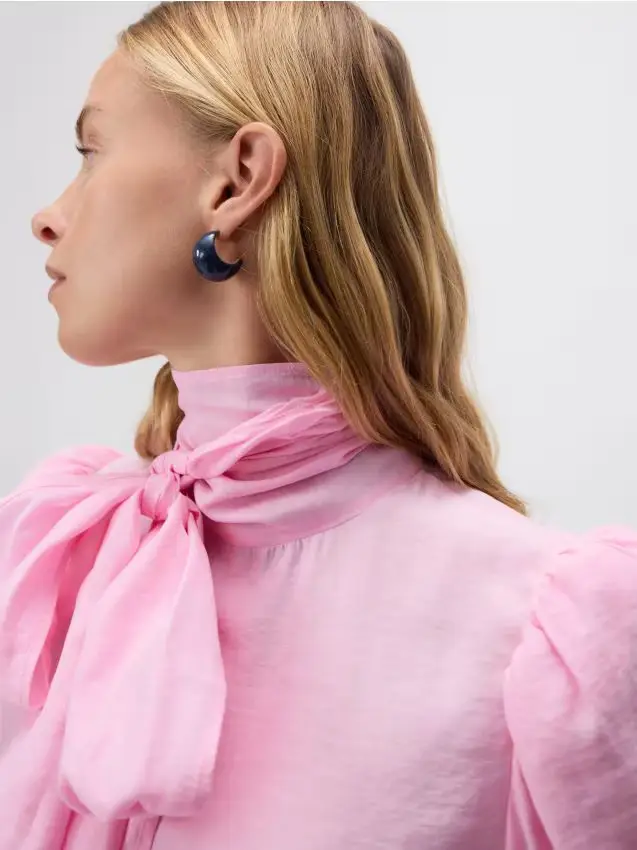 Orecchini chandelier circolari - blu scuro