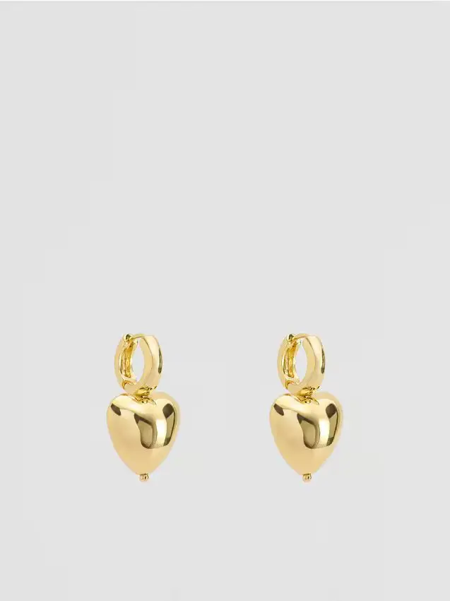 Orecchini pendenti a cuore - oro