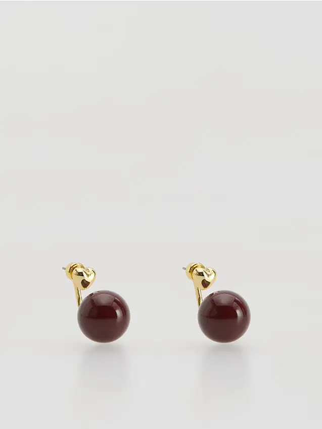 Orecchini pendenti - maroon