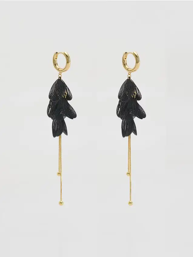 Orecchini pendenti - nero