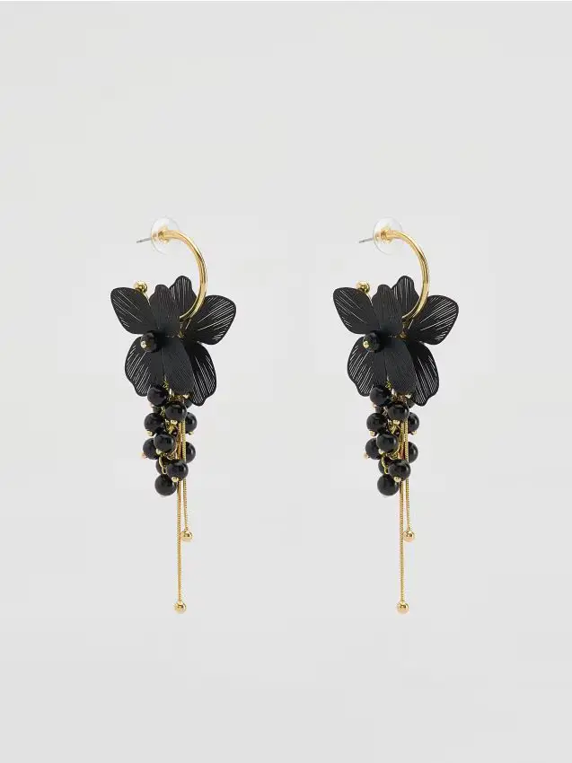 Orecchini pendenti - nero