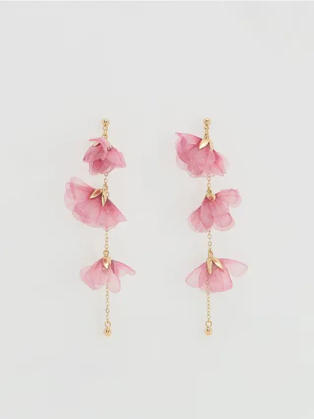 Orecchini pendenti - rosa