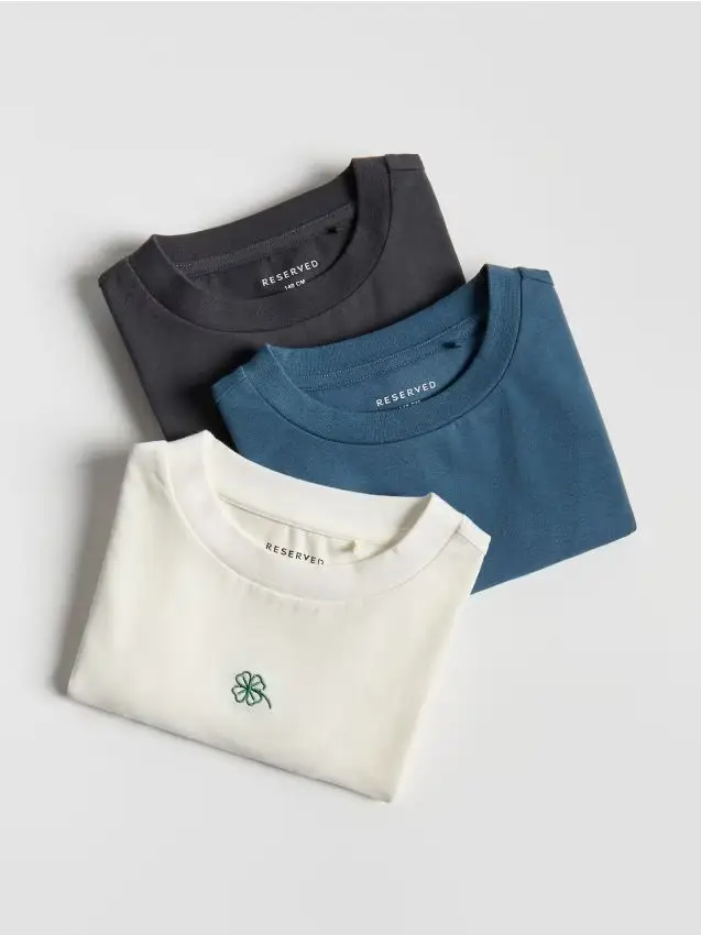 Pack da 3 t-shirt ricamate - multicolore