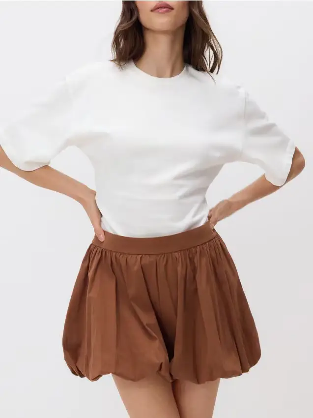 Pantaloncini a palloncino - marrone