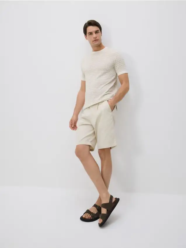 Pantaloncini chino regular - beige