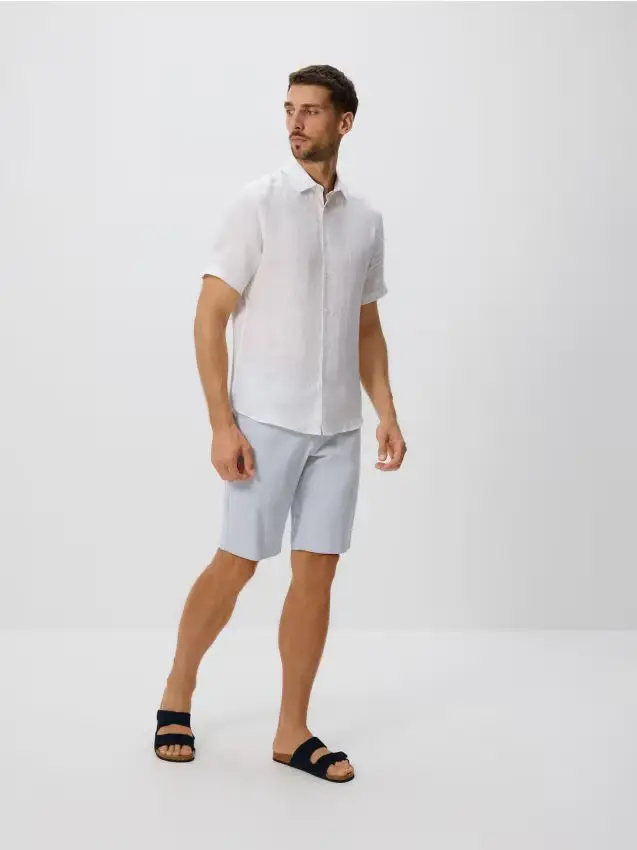 Pantaloncini chino regular - blu pallido