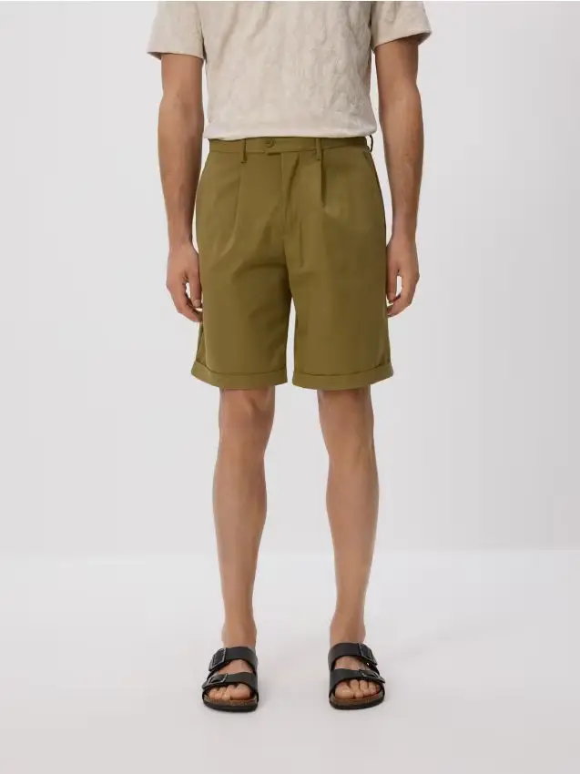 Pantaloncini chino regular - verde oliva chiaro