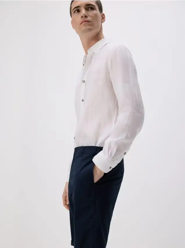 Pantaloncini chino slim - blu scuro