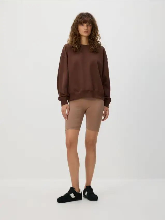 Pantaloncini ciclisti in cotone - maroon