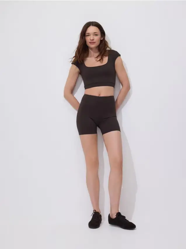 Pantaloncini da ciclista - marrone scuro