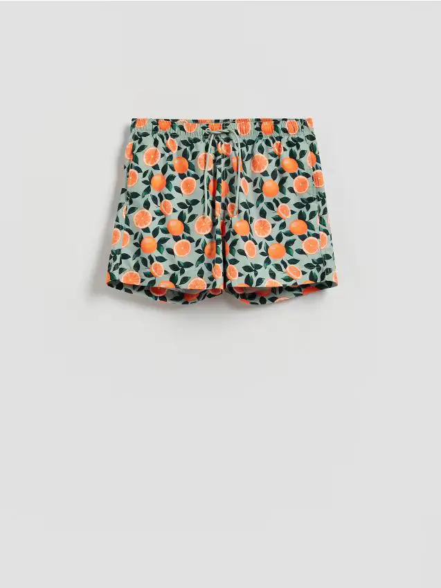 Pantaloncini da spiaggia con fantasia - arancione