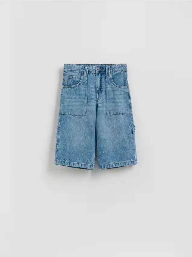 Pantaloncini di jeans - blu