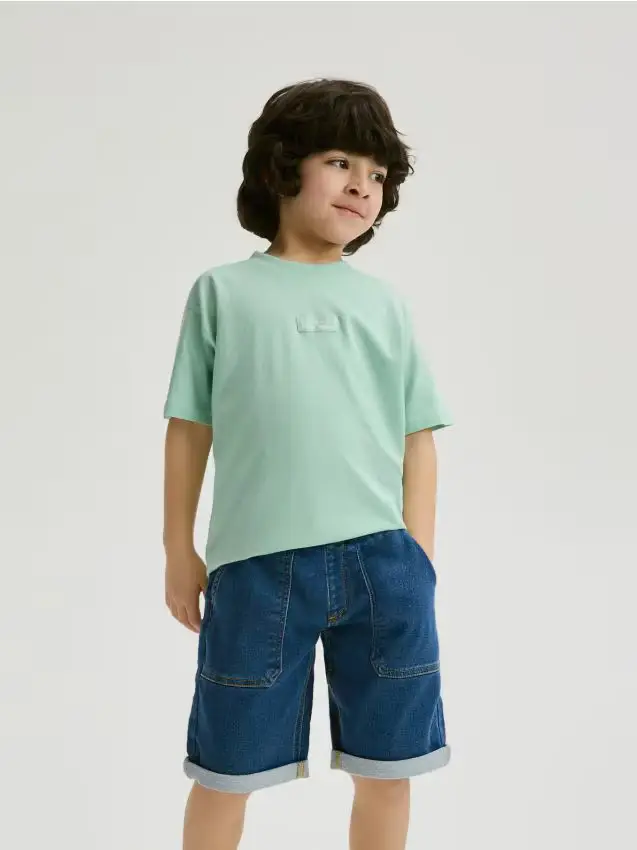 Pantaloncini di jeans - blu