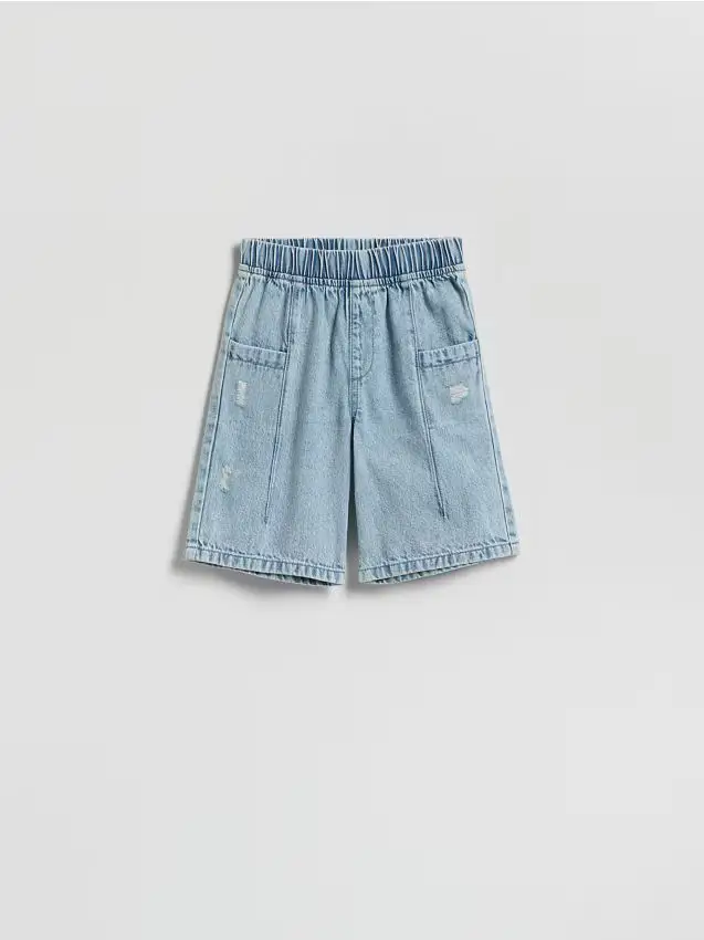 Pantaloncini di jeans - blu