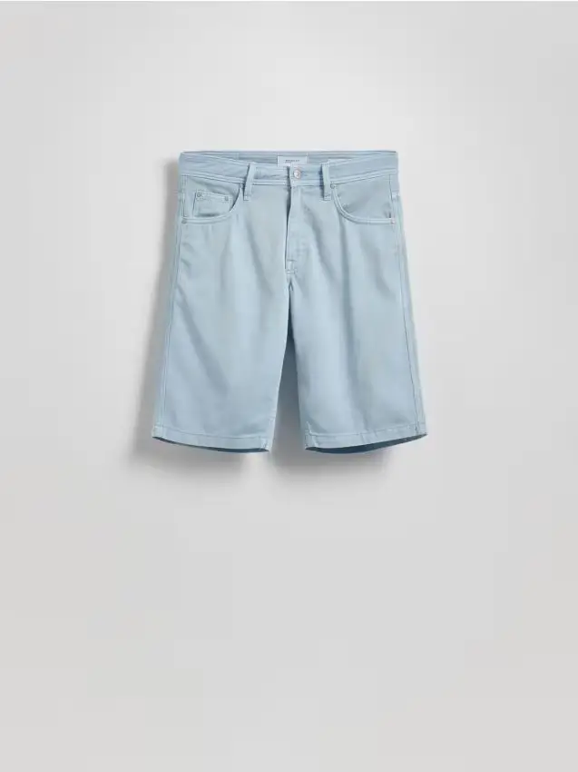 Pantaloncini di jeans con lyocell - blu