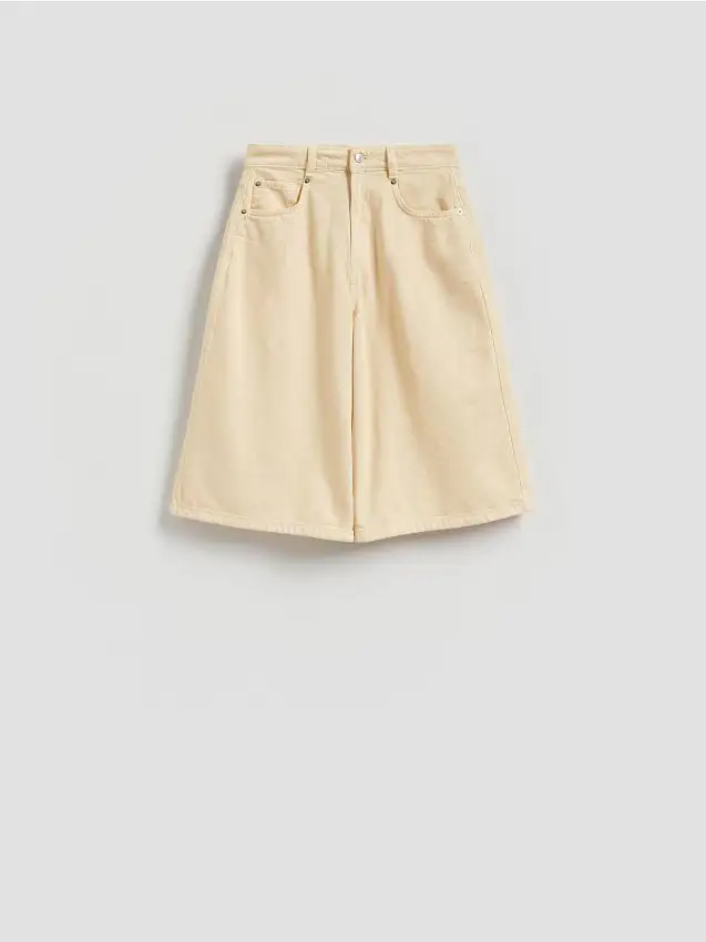 Pantaloncini di jeans - giallo