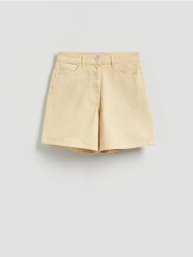 Pantaloncini di jeans - giallo