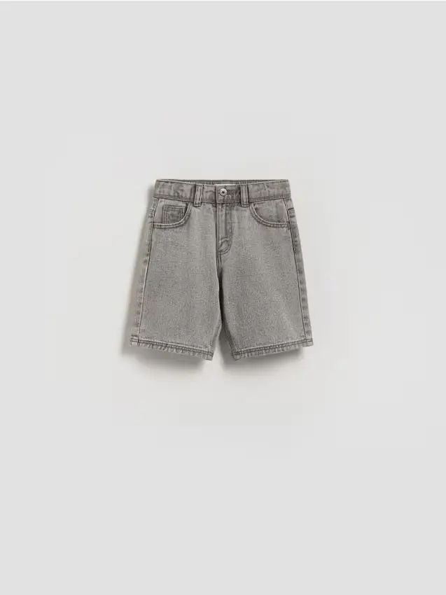 Pantaloncini di jeans - grigio chiaro