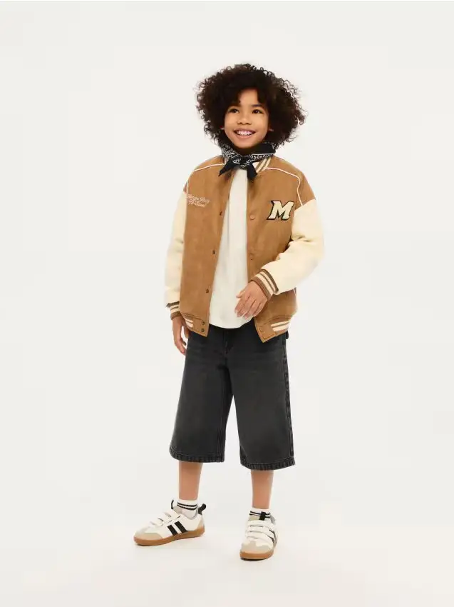 Pantaloncini di jeans - nero