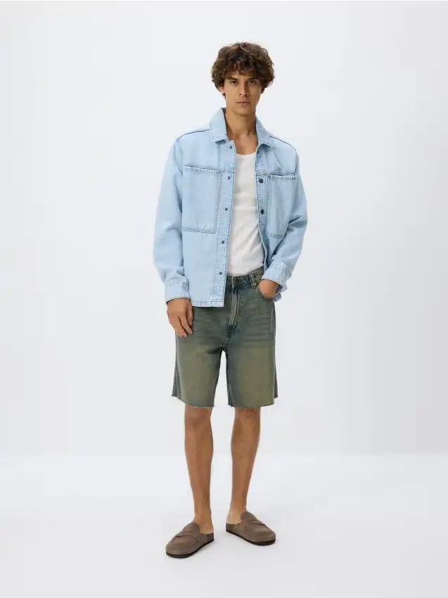 Pantaloncini di jeans straight - indigo jeans