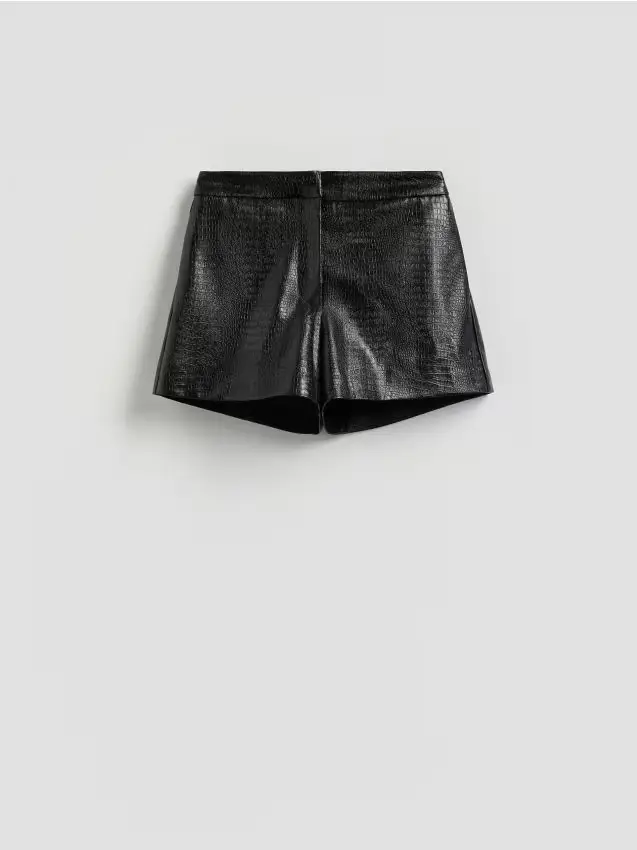 Pantaloncini fantasia animalier - nero