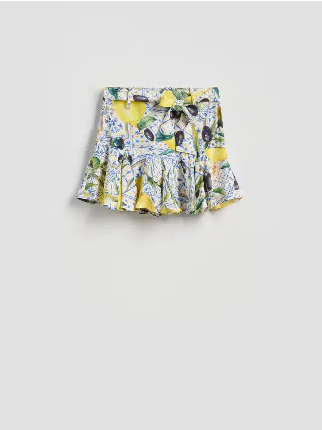 Pantaloncini fantasia in viscosa - multicolore