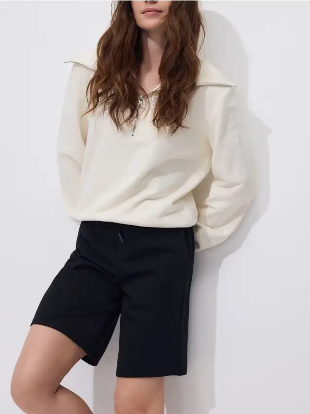 Pantaloncini in cotone - nero