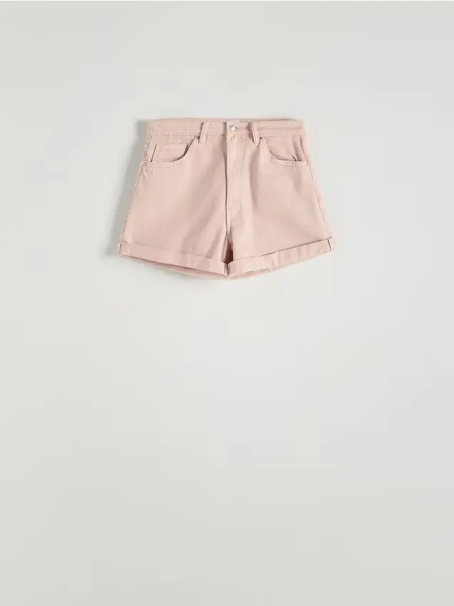 Pantaloncini in denim - rosa