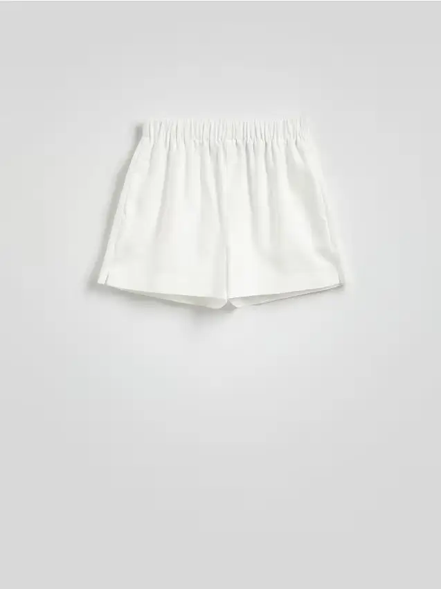 Pantaloncini in lino - bianco