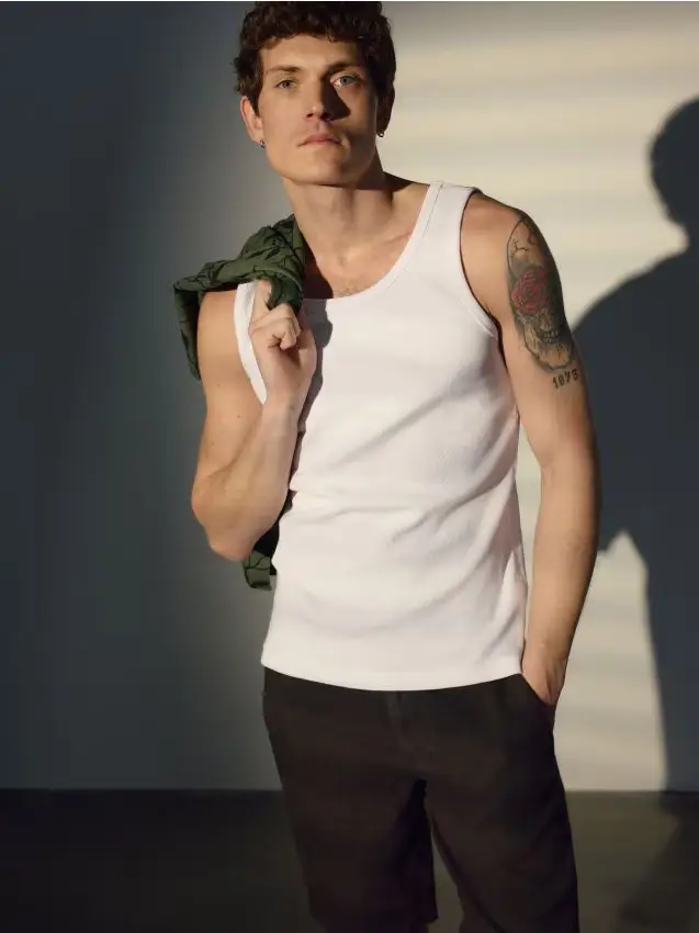 Pantaloncini in lino regular fit - marrone scuro