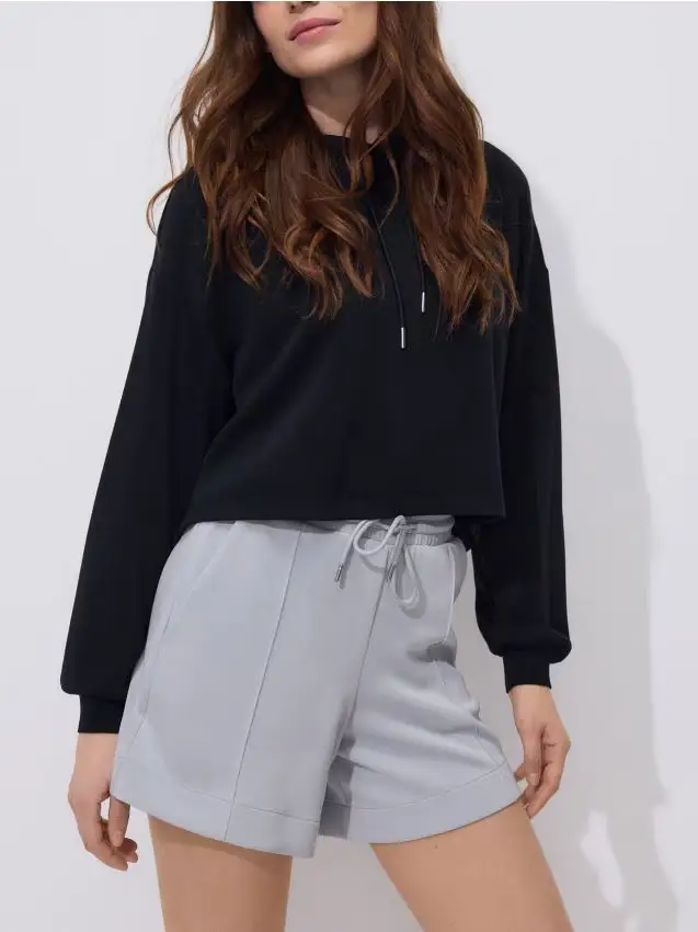 Pantaloncini in misto modal - grigio chiaro