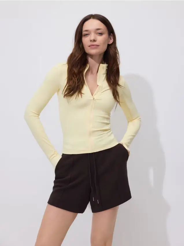 Pantaloncini in misto modal - marrone scuro