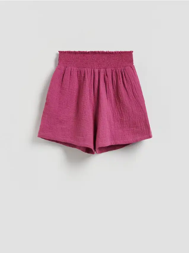 Pantaloncini in mussola - rosa cipria