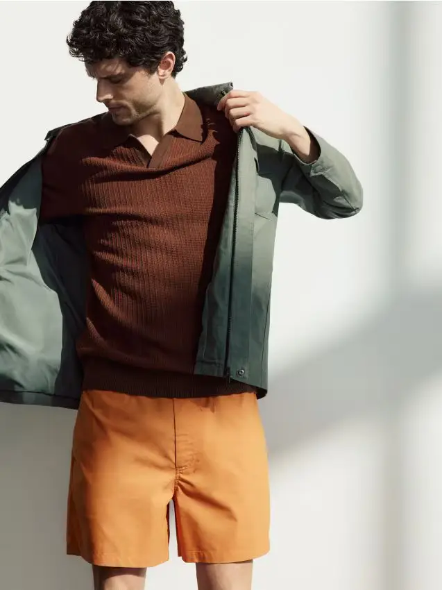 Pantaloncini regular fit - arancione