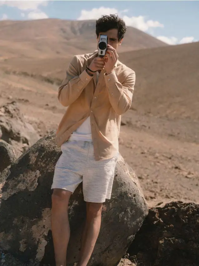 Pantaloncini strutturati regular - beige