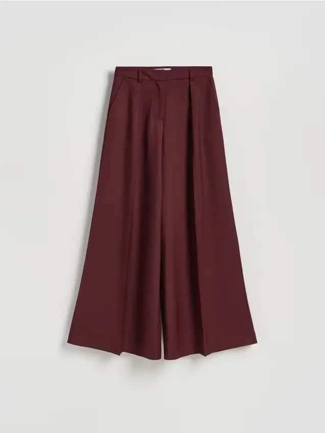 Pantalone misto lana - maroon