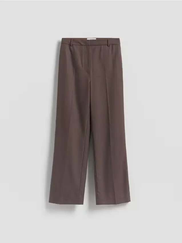 Pantalone misto lana - marrone polveroso