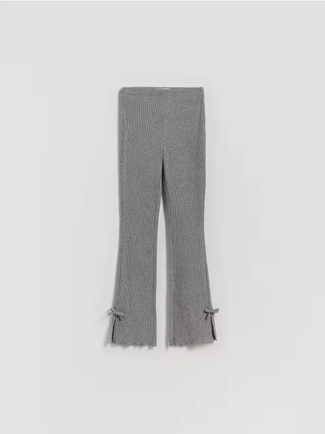 Pantaloni a costine con fiocchetti - grigio scuro
