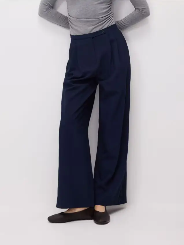 Pantaloni a gamba larga - blu scuro
