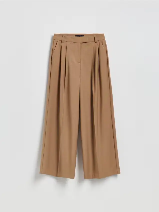 Pantaloni a gamba larga - marrone dorato