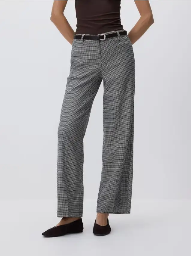 Pantaloni a quadretti pied de poule - multicolore