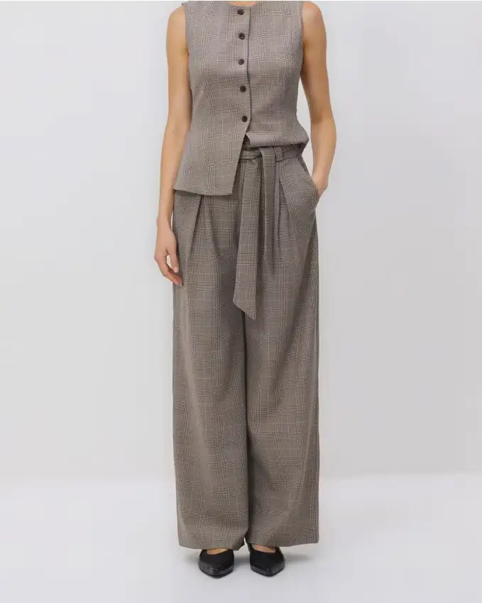 Pantaloni a quadri - multicolore