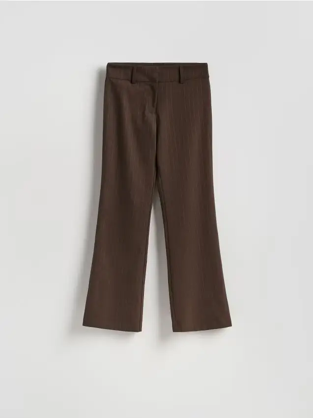 Pantaloni a righe - marrone scuro