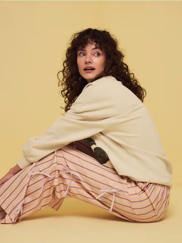 Pantaloni a righe - multicolore