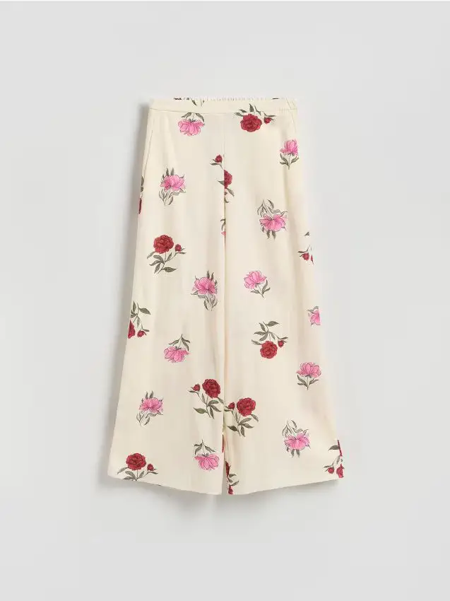 Pantaloni ampi a fiori - multicolore