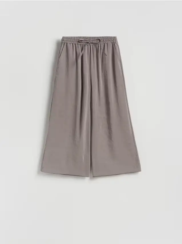 Pantaloni ampi con modal - beige