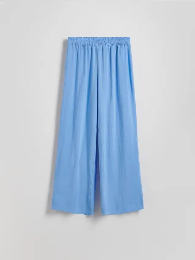 Pantaloni ampi con modal - blu