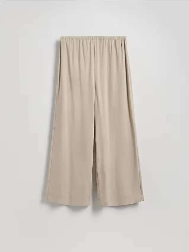 Pantaloni ampi in viscosa - beige