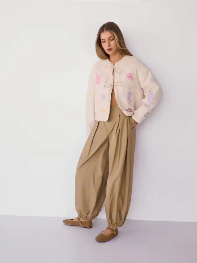 Pantaloni balloon - beige