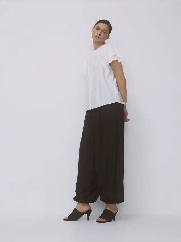 Pantaloni balloon - marrone